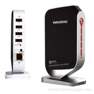Gigabit USB Network Hub with 4 Port Hub, Supports USB2.0 and 1.1 DevicesNew